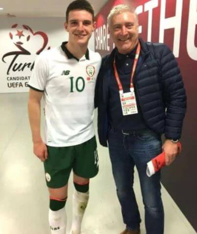 Sean Rice with his son Declan Rice.